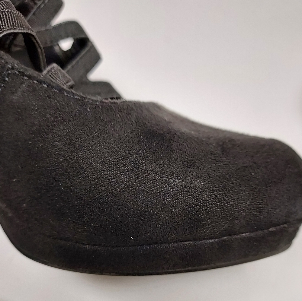 🖤 Mootsies Tootsies Criss Cross Ballerina Style Faux Suede Heels Size 6.5 - Picture 6 of 6